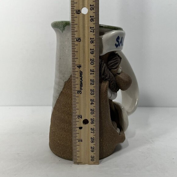 Vintage Mug Pottery Mark Hines Creations Funny Face Hand-Sculpted SALES on Phone - Picture 9 of 10